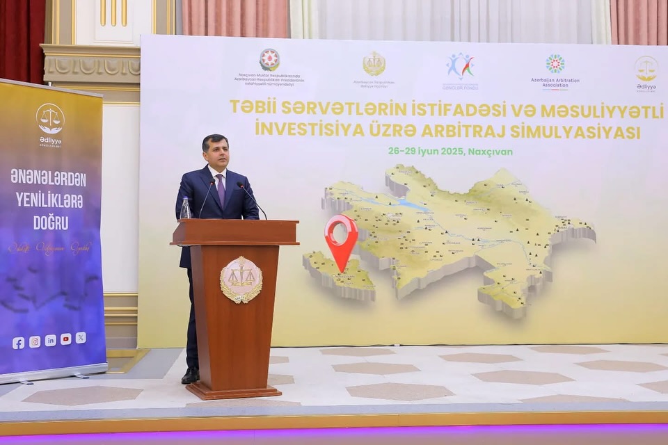 Naxçıvanda “Təbii sərvətlərin istifadəsi və məsuliyyətli investisiya üzrə arbitraj simulyasiyası” layihəsinin açılış mərasimi keçirilib