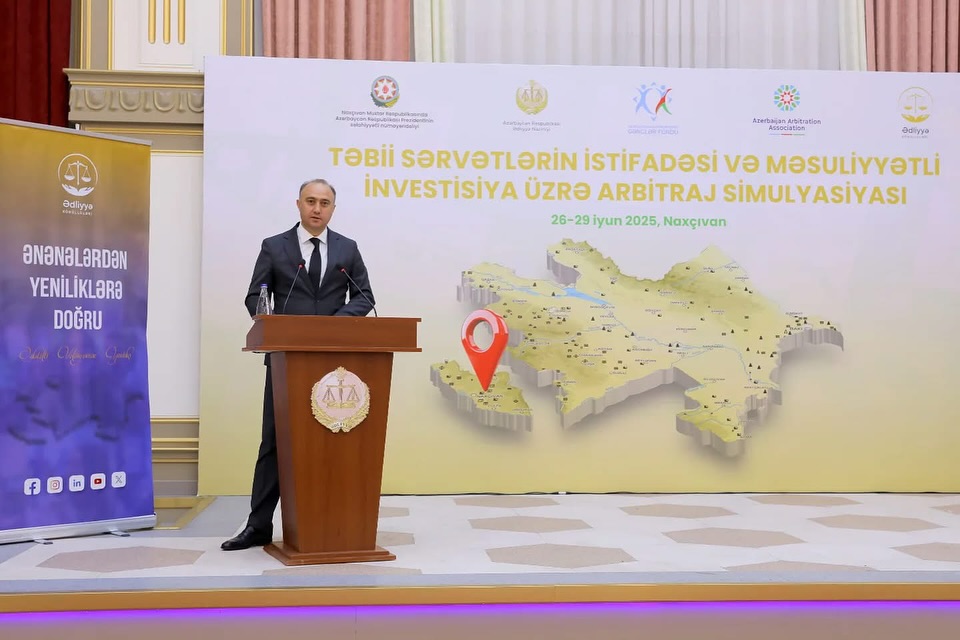 Naxçıvanda “Təbii sərvətlərin istifadəsi və məsuliyyətli investisiya üzrə arbitraj simulyasiyası” layihəsinin açılış mərasimi keçirilib