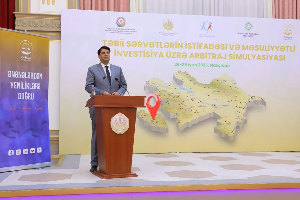 Naxçıvanda “Təbii sərvətlərin istifadəsi və məsuliyyətli investisiya üzrə arbitraj simulyasiyası” layihəsinin açılış mərasimi keçirilib