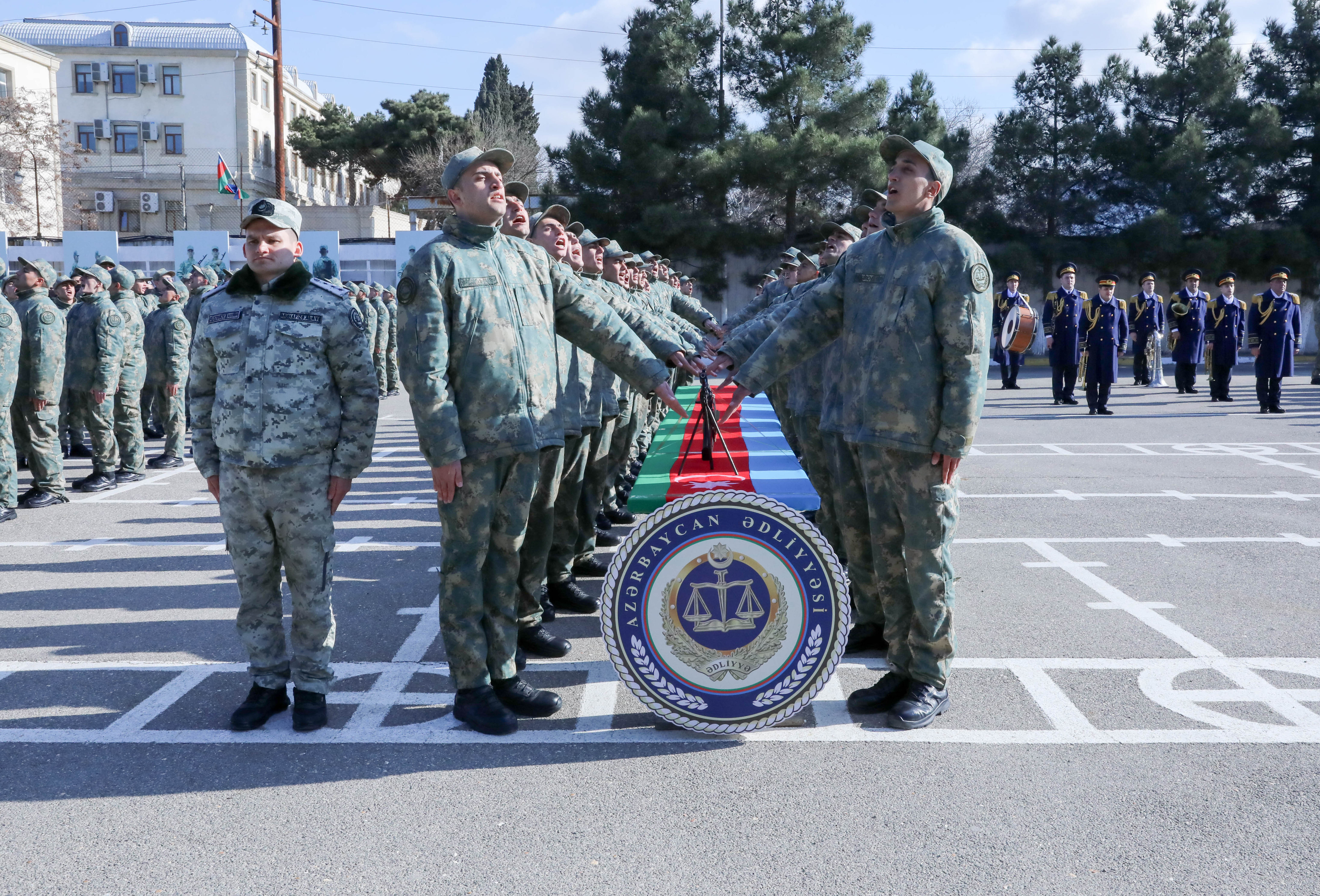Ədliyyə Nazirliyinin Penitensiar xidmətinin Mühafizə alayında andiçmə mərasimi keçirilib