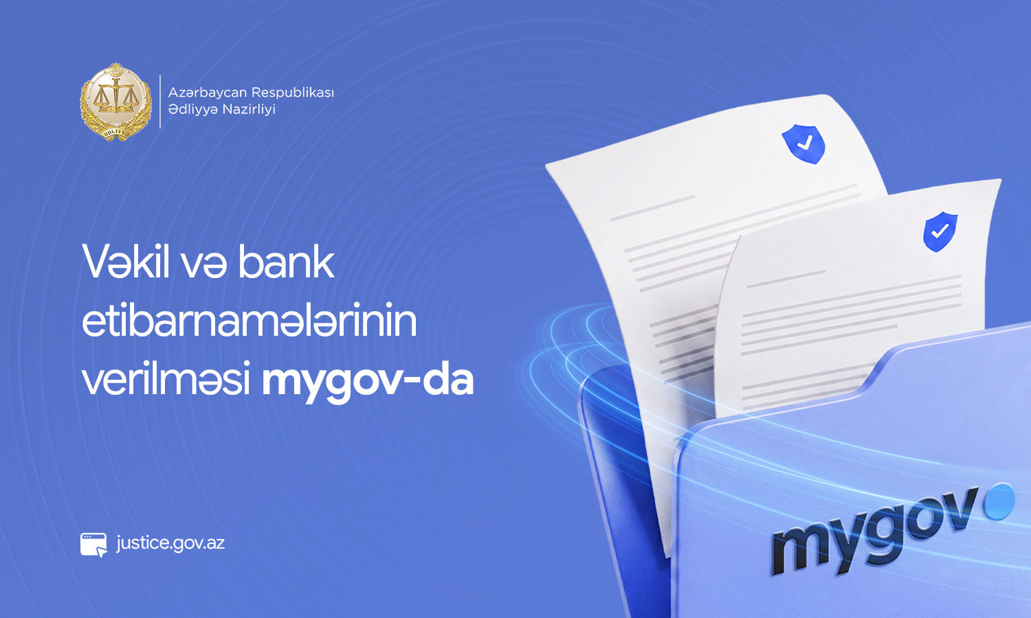 Ədliyyə Nazirliyinin daha iki xidməti "mygov" platformasına inteqrasiya edilib
