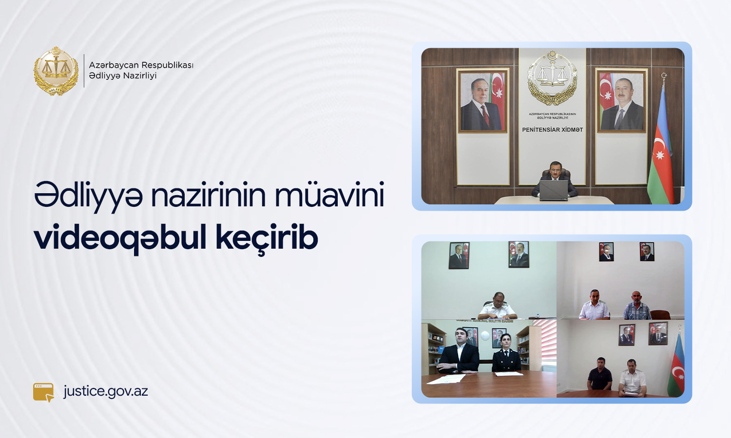 Ədliyyə nazirinin müavini videoqəbul keçirib