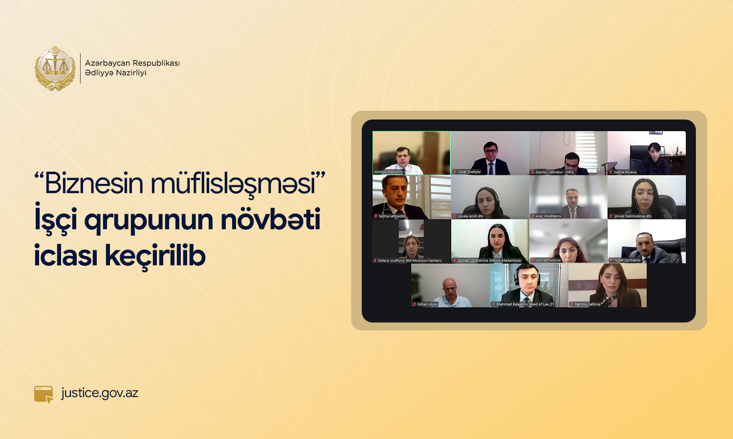 “Biznesin müflisləşməsi” İşçi qrupunun növbəti iclası keçirilib