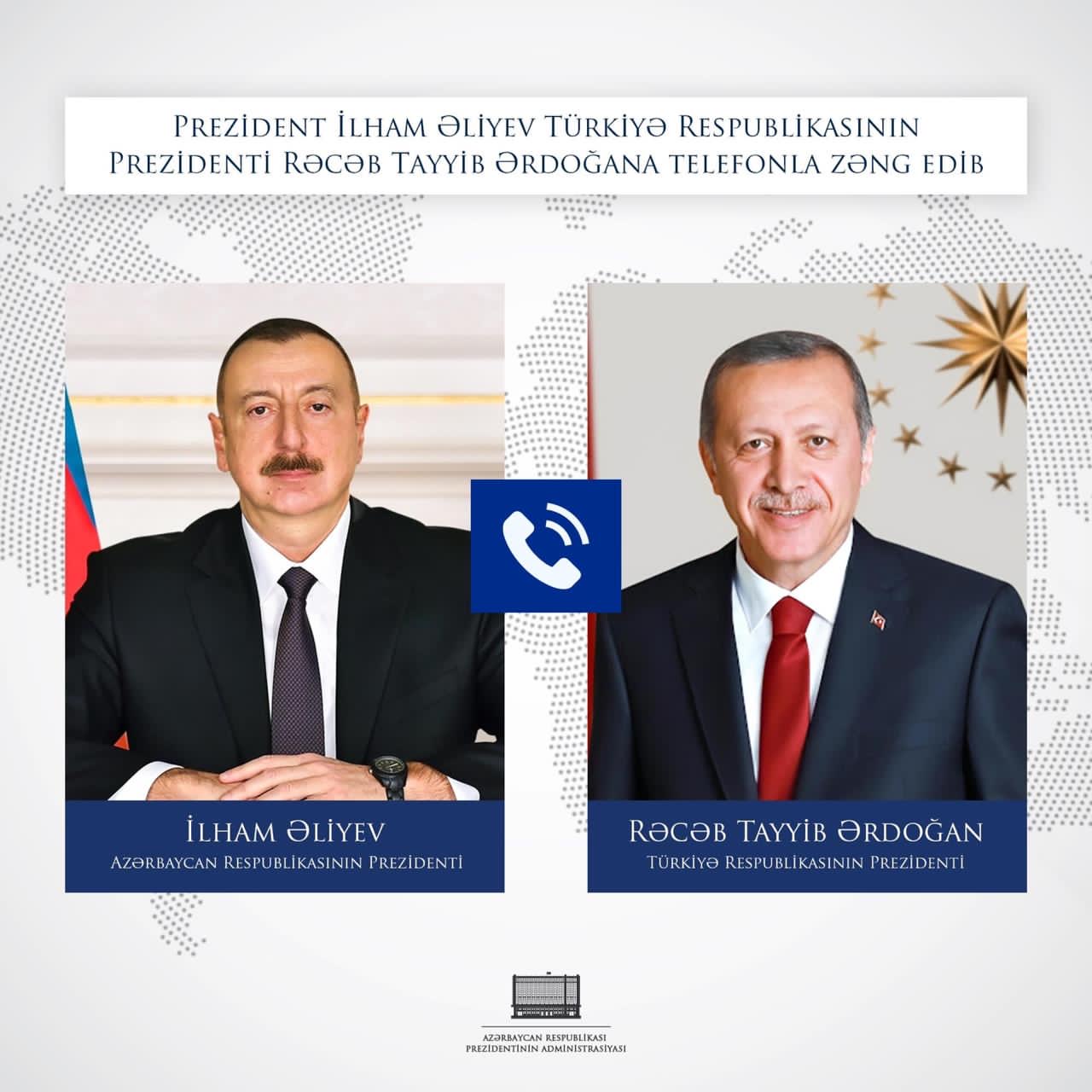 Ilham Aliyev made a phone call to President of the Republic of Turkey Recep Tayyip Erdogan