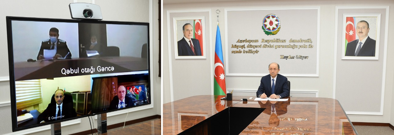 Ədliyyə naziri tərəfindən vətəndaşların videoqəbulu keçirilib